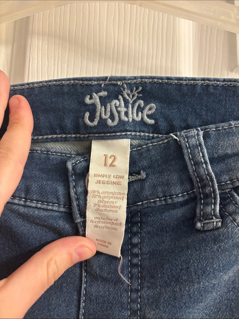 Vintage Justice Girls Medium Wash Skinny Jeans